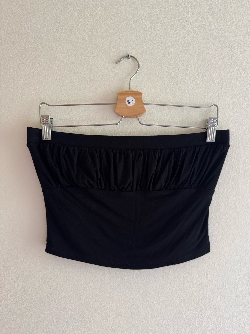 FP Beach free people strapless top black medium